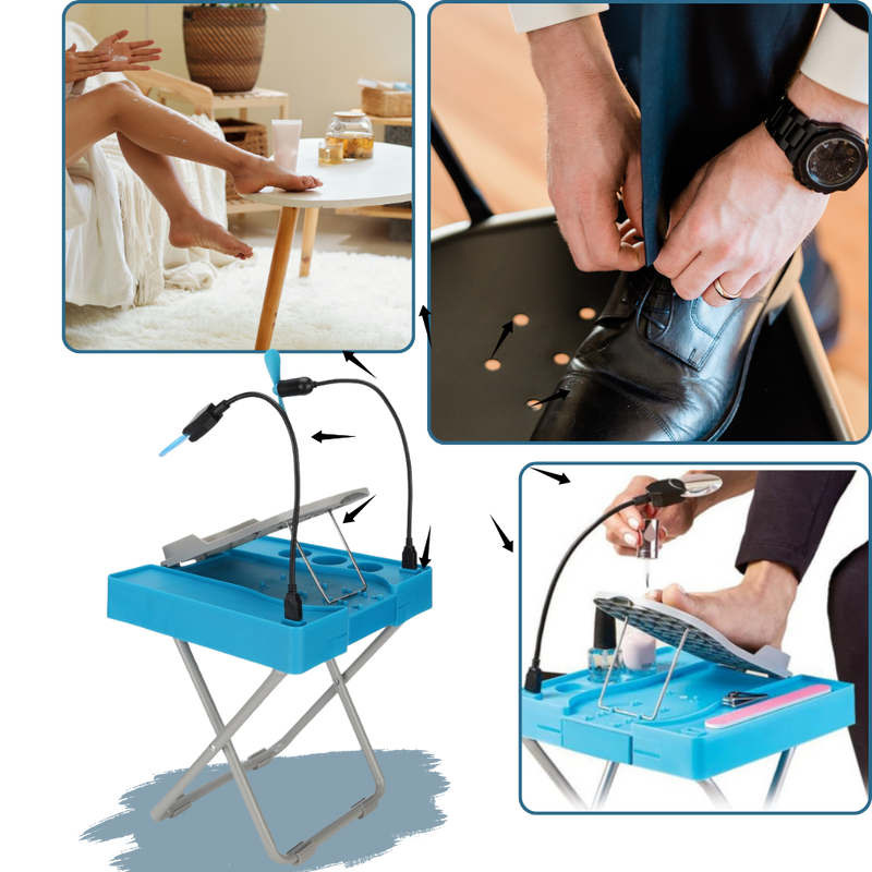 Ergonomic LED Pedicure Foot Rest