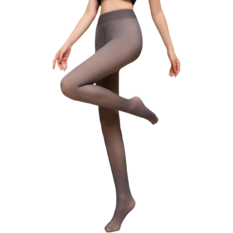 Fake Translucent Fleece Lined Tights