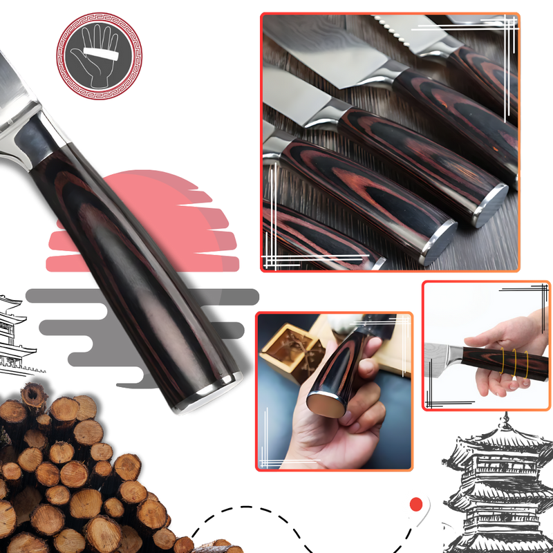 Pakka Wood Japanese Knife