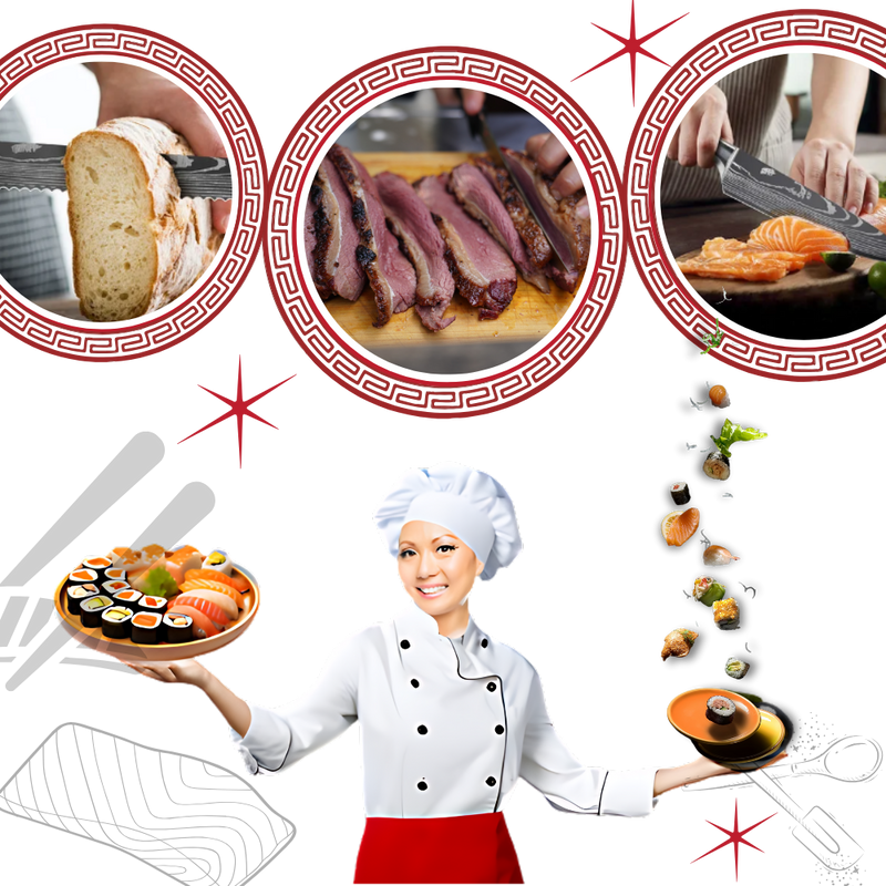 Pakka Wood Japanese Knife