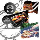 Heat Resistant Barbecue Flip Tongs