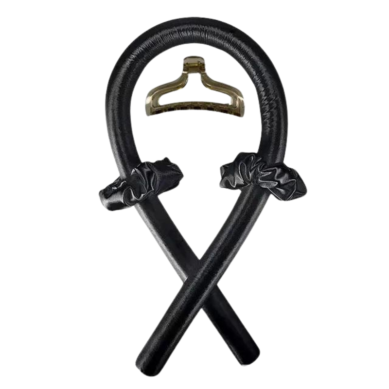Heatless Curling Rod Headband Ribbon Silk