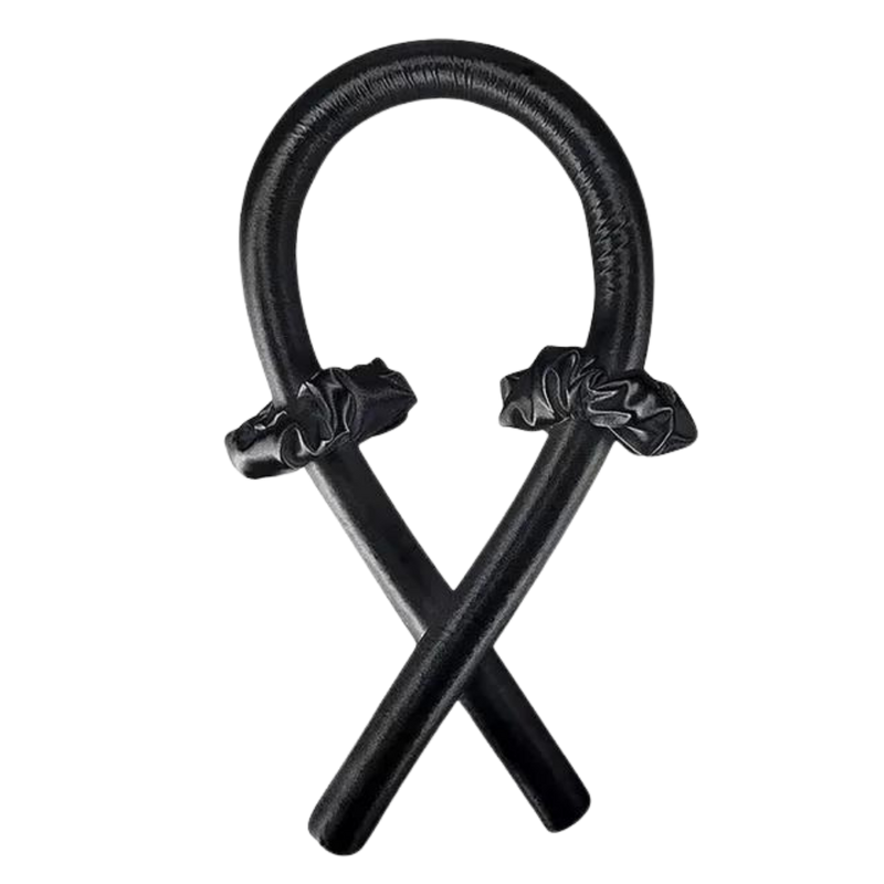 Heatless Curling Rod Headband Ribbon Silk