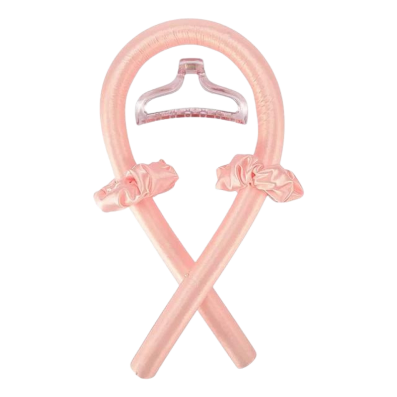 Heatless Curling Rod Headband Ribbon Silk