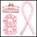 Heatless Curling Rod Headband Ribbon Silk