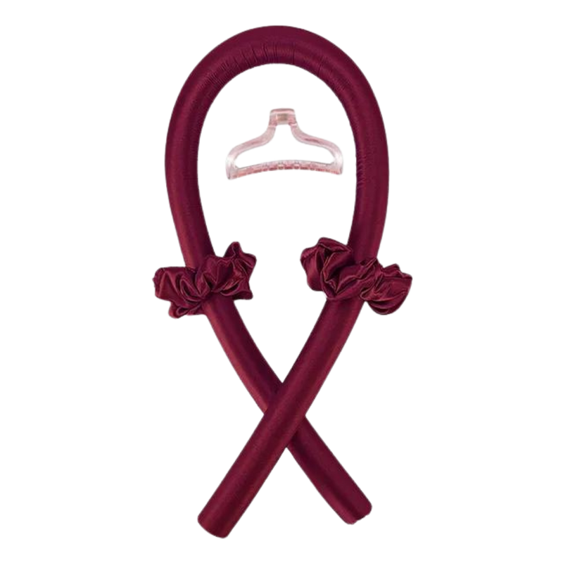 Heatless Curling Rod Headband Ribbon Silk