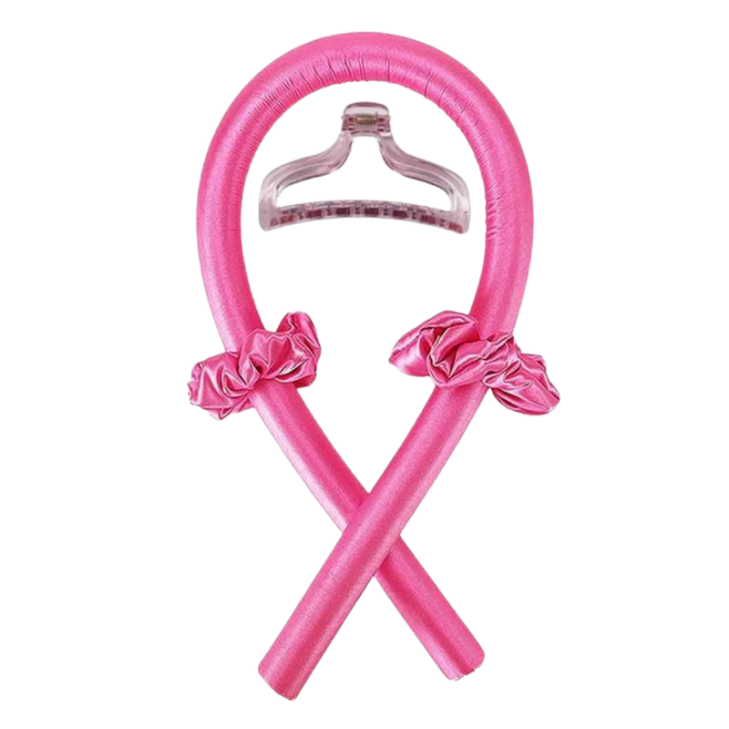 Heatless Curling Rod Headband Ribbon Silk