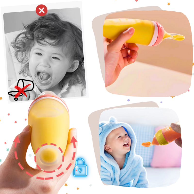 Mess-Free Silicone Spoon Feeding Bottles