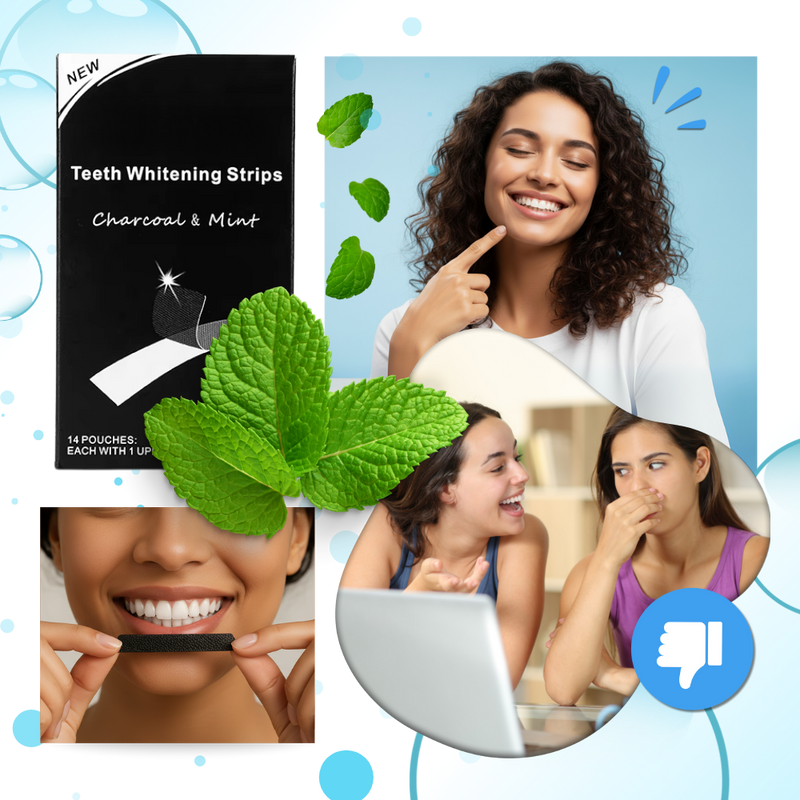Minty Charcoal Teeth Strips
