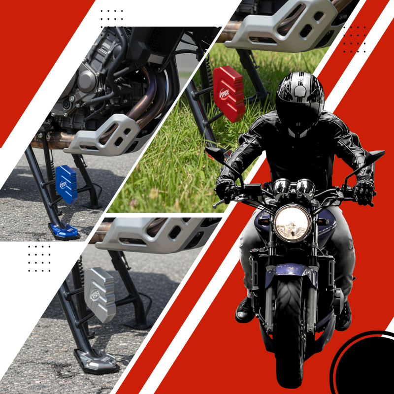 Motorcycle Alloy Kickstand Combo