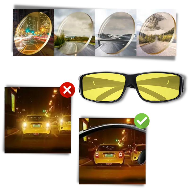 Night driving clarity glasses
