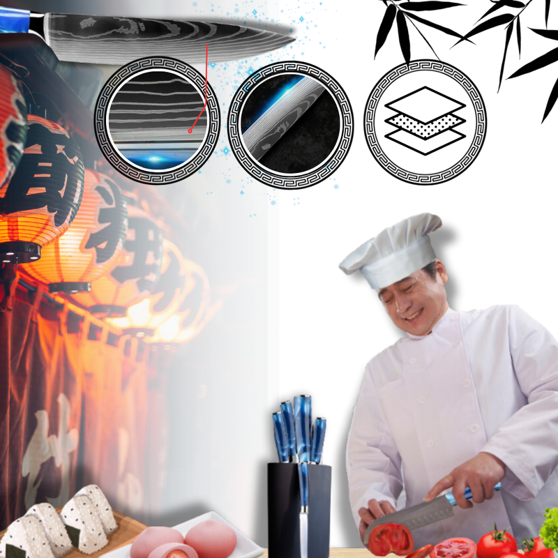 Atlantic Blue Japanese Knives