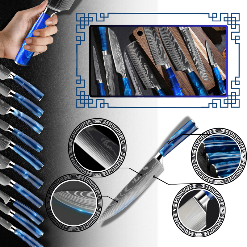 Atlantic Blue Japanese Knives