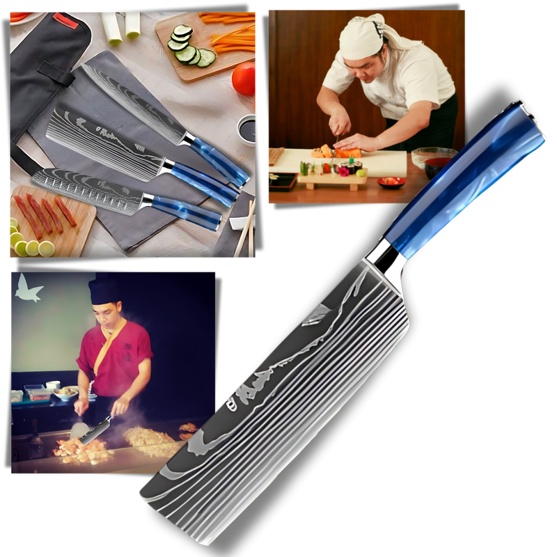 Atlantic Blue Japanese Knives