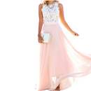 Prairie Chic Lace Chiffon Dress