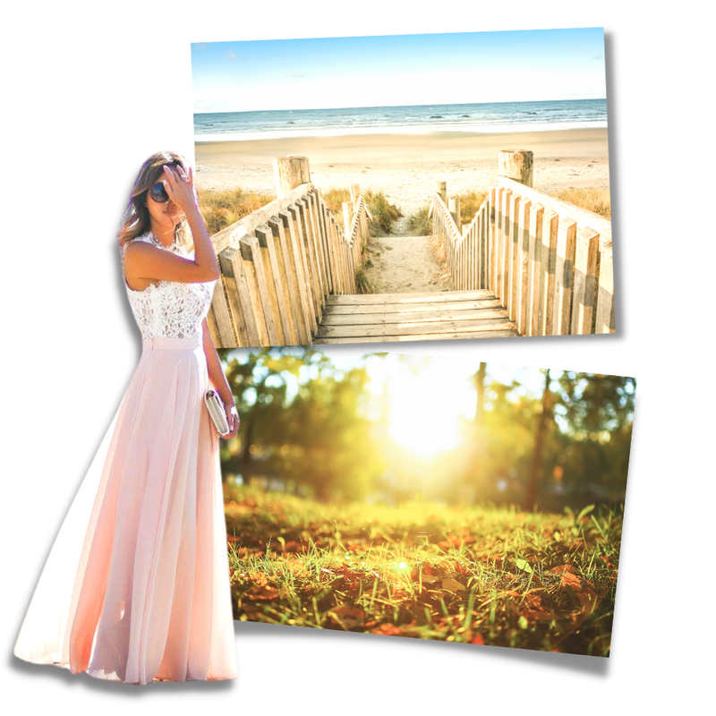 Prairie Chic Lace Chiffon Dress