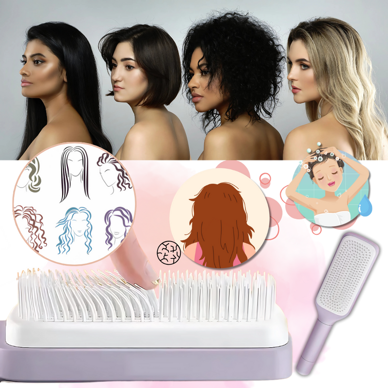 Scalp Massage Self-Cleaning Hair Brush