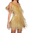 Sequin V-Neck Slip Dress