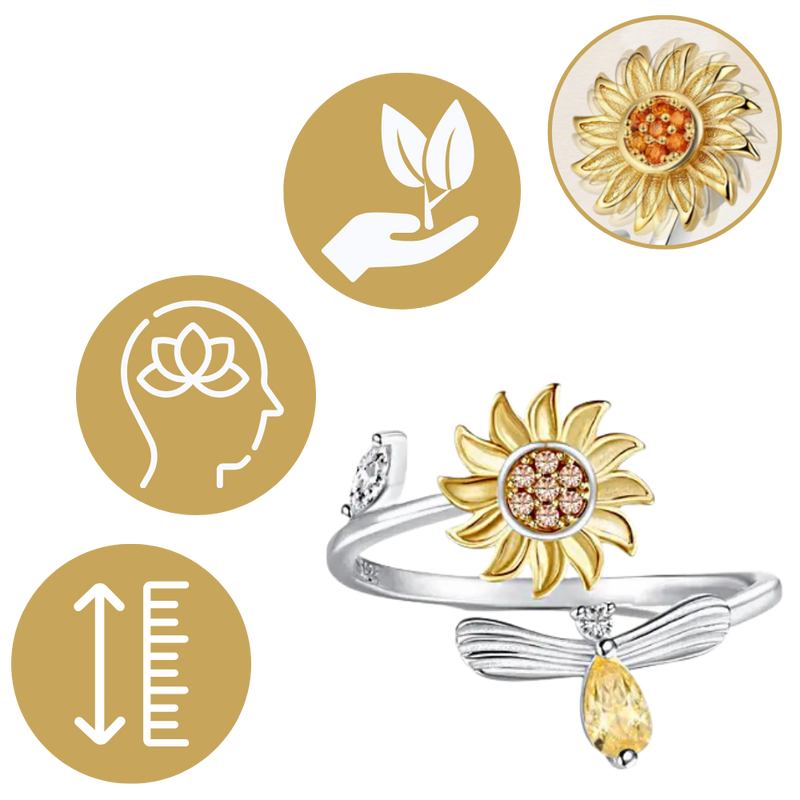 Sunflower Spinner Ring