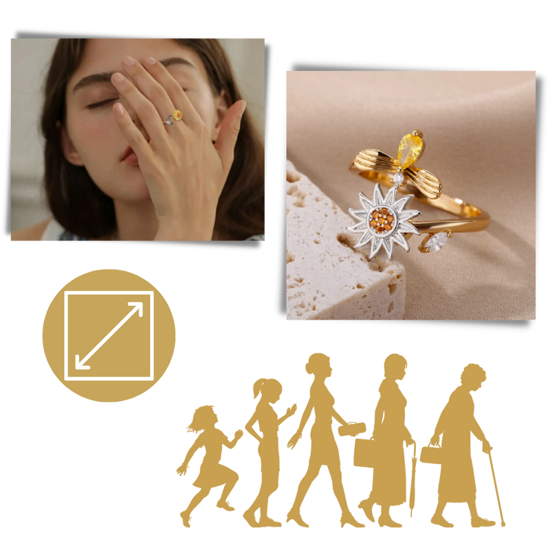 Sunflower Spinner Ring