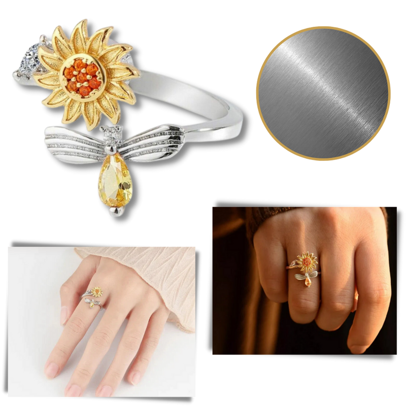 Sunflower Spinner Ring