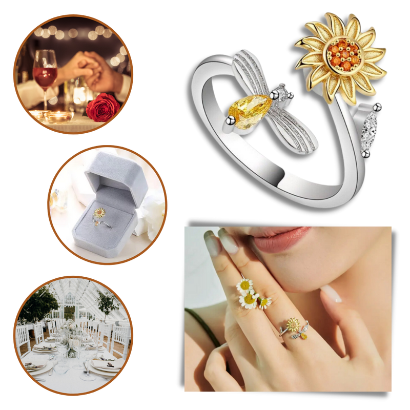 Sunflower Spinner Ring