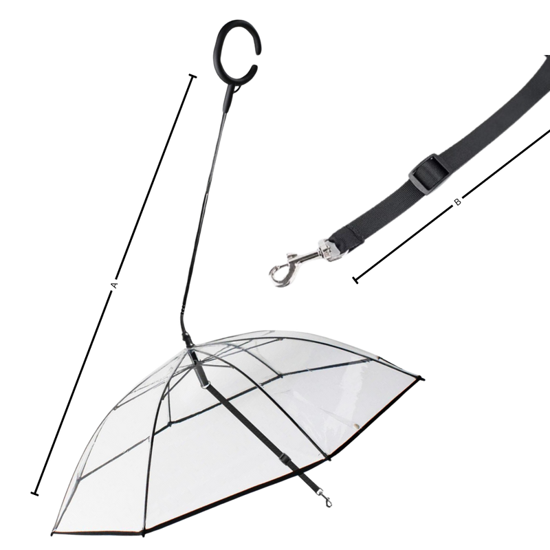 Transparent Dog Umbrella Leash