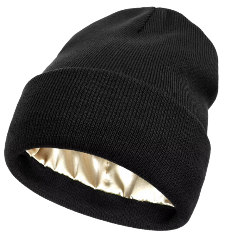 Warm Knit Satin Lined Beanie