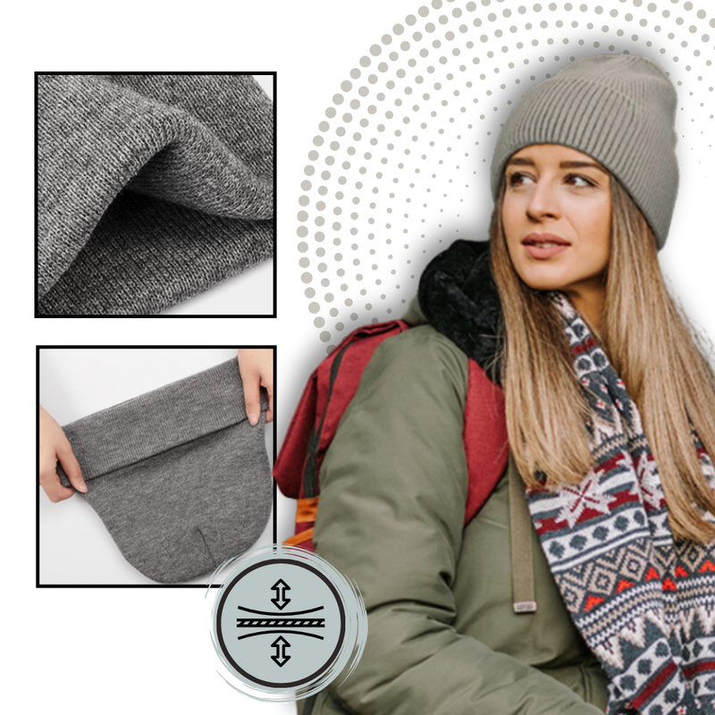 Warm Knit Satin Lined Beanie