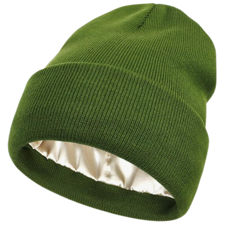 Warm Knit Satin Lined Beanie