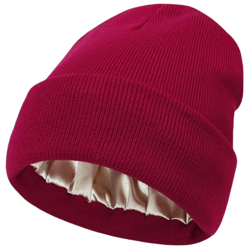 Warm Knit Satin Lined Beanie