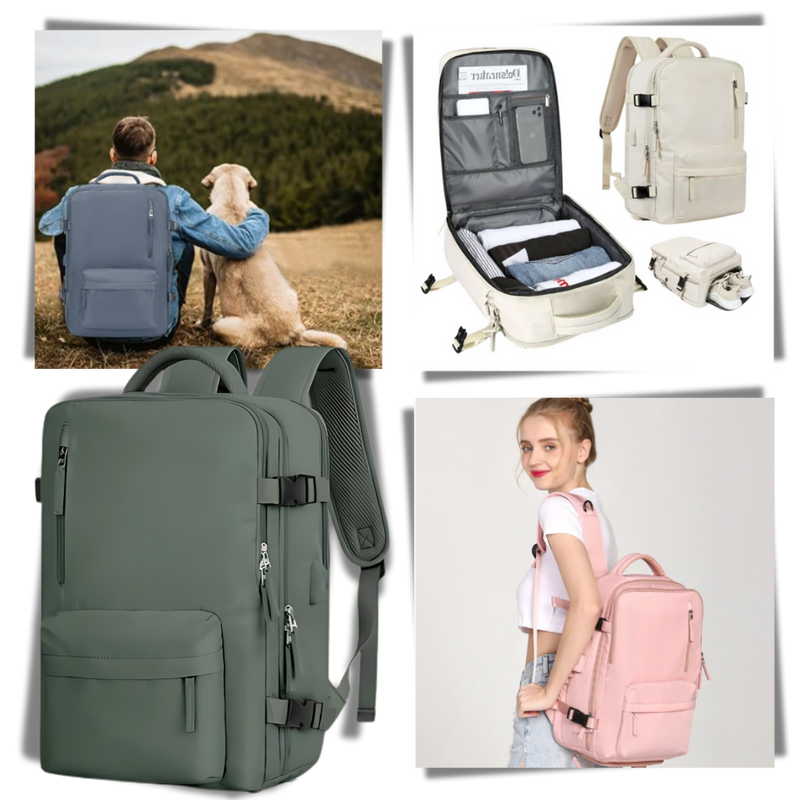 Waterproof USB Charging Travel Rucksack