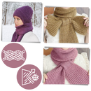 Windproof Knitted Hooded Hat with integrated Scarf and Ear Protection