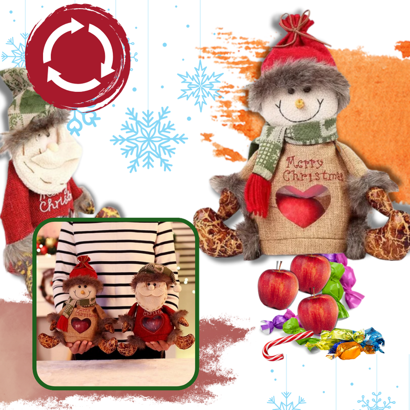 Zip Close Reusable Christmas Gift Bag